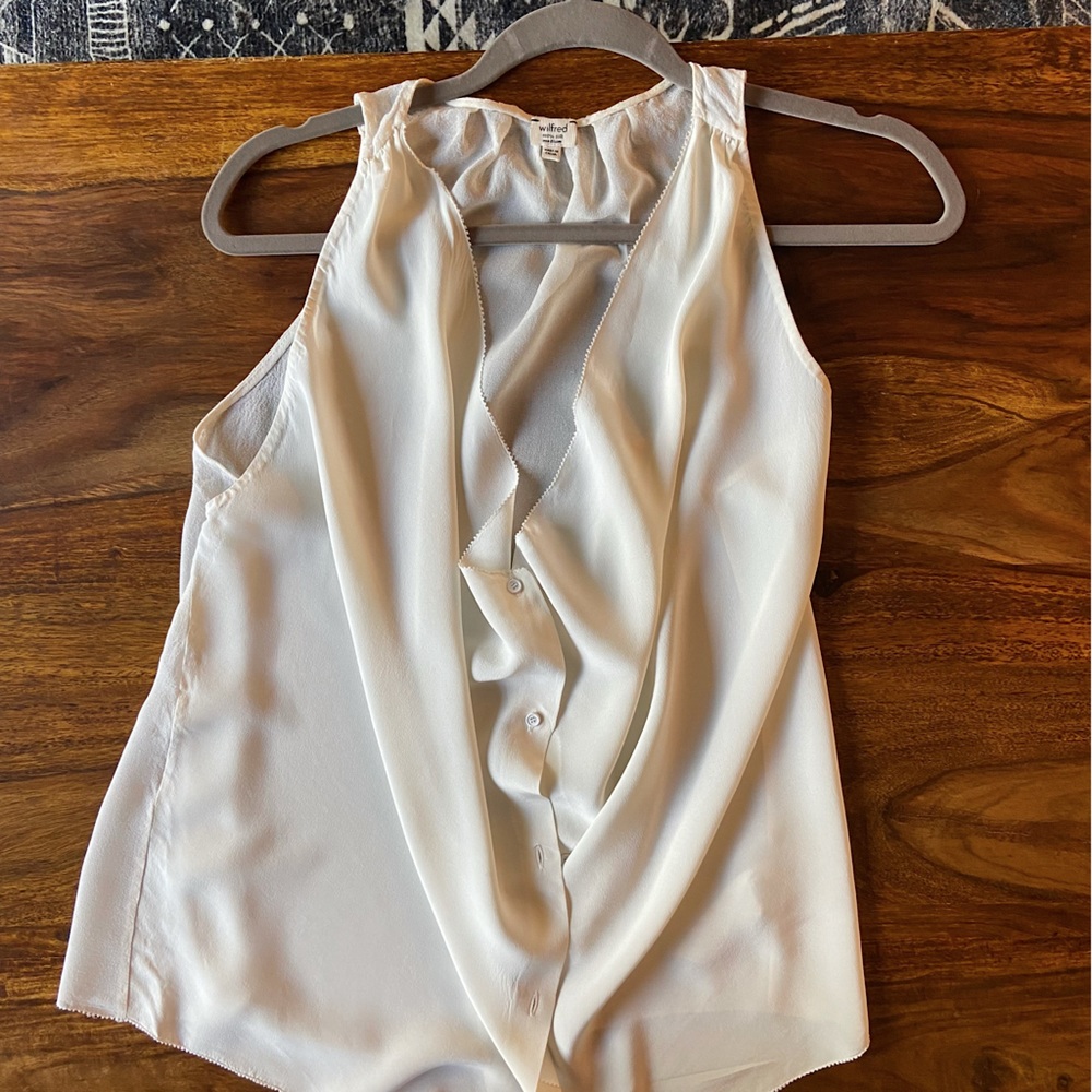 WILFRED. 100% Silk. Size Medium. Color: Ivory.